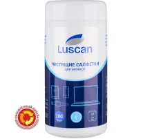 Салфетки д/экранов Luscan, туба, 100шт/уп 112х110 МБЛ