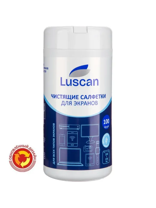 Салфетки д/экранов Luscan, туба, 100шт/уп 112х170 МБЛ
