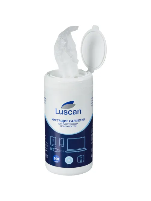 Салфетки д/поверхн Luscan, туба, 100шт/уп 135х165 МБЛ