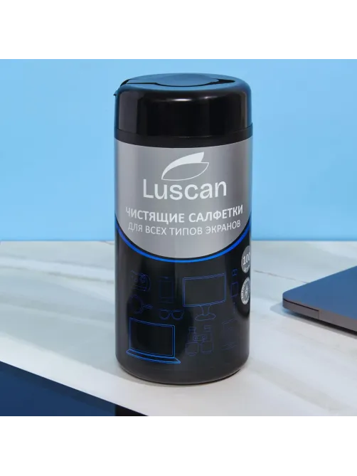 Салфетки д/экранов Luscan, туба, пов/пл, 100 шт, 130х150