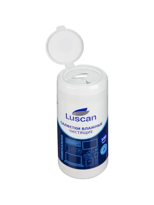 Салфетки универс Luscan, туба, а/бакт, 100 шт, 130х170