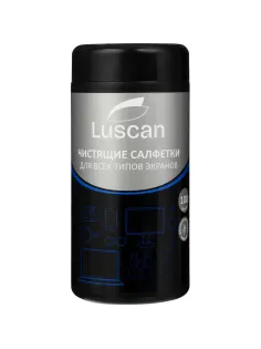 Салфетки д/экранов Luscan, туба, пов/пл, 100 шт, 130х150