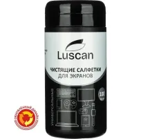 Салфетки д/экранов Luscan, туба, 100 шт, XXL, 13х20
