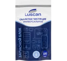 Салфетки универс Luscan, з/блок, 100 шт, 130х170