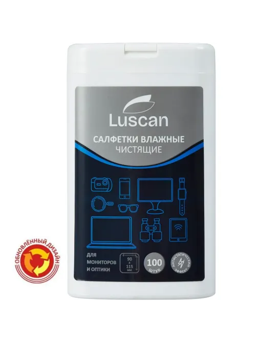 Салфетки д/экранов Luscan, малая туба, 100 шт, 90х115