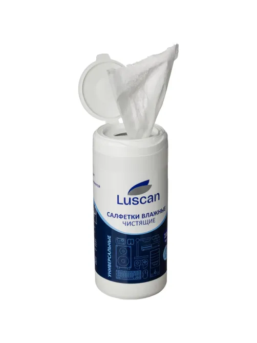 Салфетки универс Luscan, туба, 100 шт, 130х170