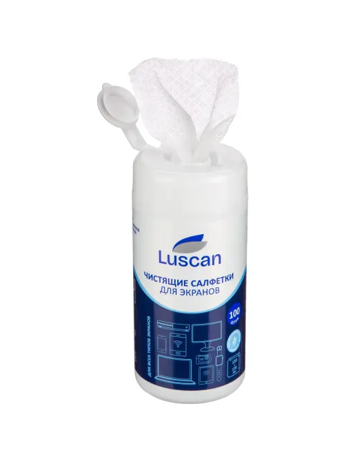 Салфетки д/экранов Luscan, туба, 100шт/уп 112х170 МБЛ