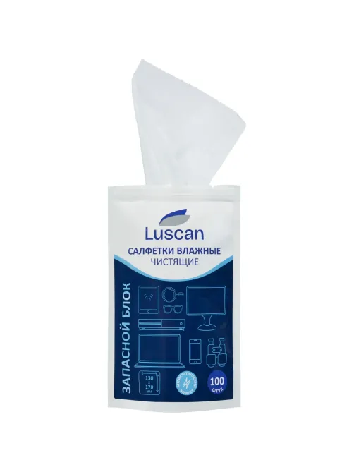Салфетки д/экранов Luscan, з/блок, 100 шт, 130х170