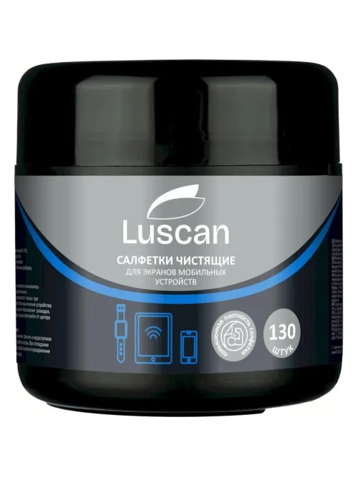 Салфетки д/экранов моб/устр Luscan, туба, пов/пл, 130 шт, 55х105