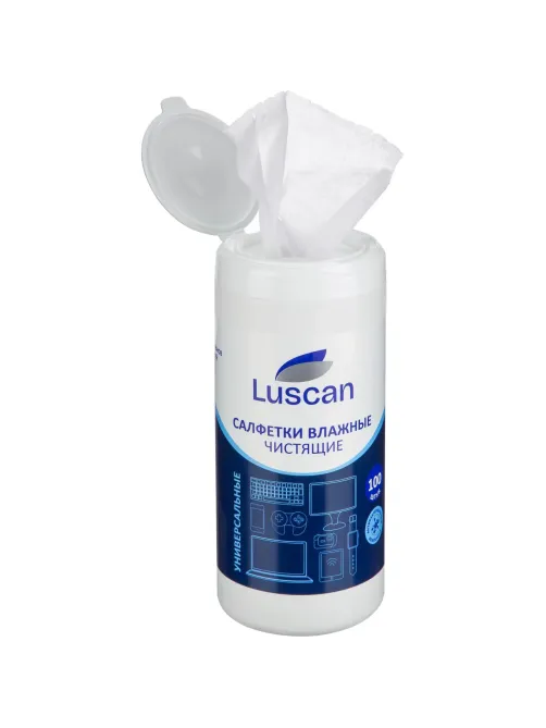 Салфетки универс Luscan, туба, а/бакт, 100 шт, 130х170