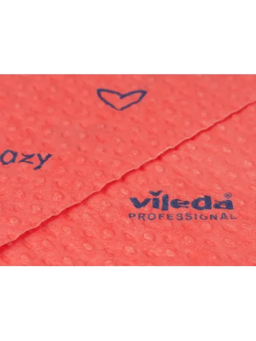 Салфетки хозяйственные Vileda Professional Бризи 36х35 красн 25шт/уп 161617