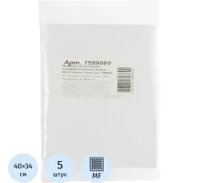 Салфетки хозяйственные нетканая микрофибра 34х40см 60г/м2 5шт/уп белая