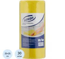 Салфетки хозяйственные Luscan вискоза 90г/м2, 25х25см, 30л/рул