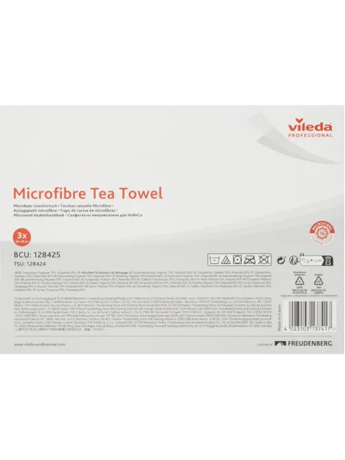 Салфетки хозяйственные Vileda Professional ТиТауэл40х60бел/син3шт/уп 128425