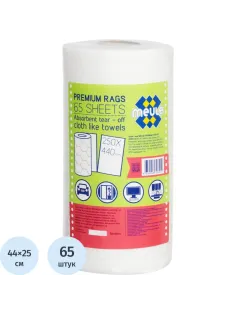 Салфетки хозяйственные MEULE спанлейс 40г/м2, 25х44см, 65л/рул