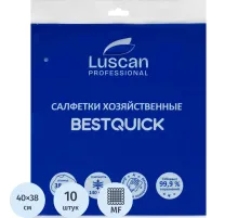 Салфетки хозяйственные Luscan Professional BESTQUICK 38х40 см голуб 10шт/уп