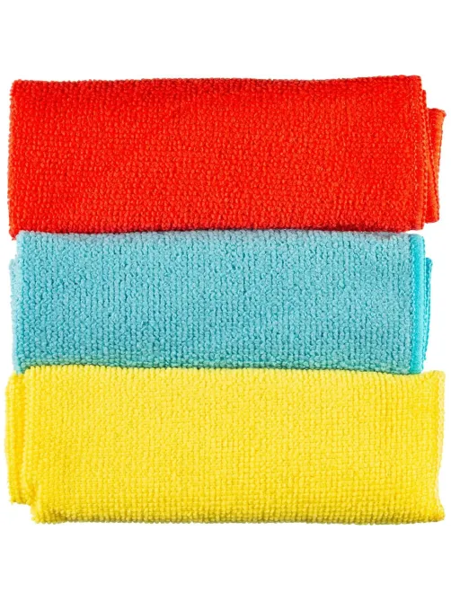 Салфетки хозяйственные из микрофибры универсальные 180gsm, 30х30см, 3шт/уп