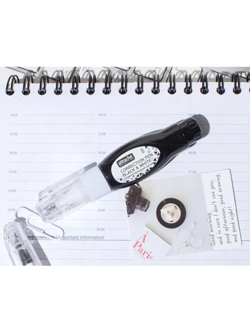 Корректирующий карандаш 6мл Attache Selection Black & White мет нак
