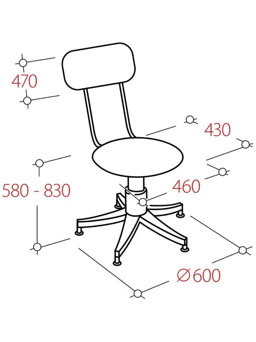 Кресло кассира UN_Regal gtsN3 ring base, вы с.база,ткань черная С-11x