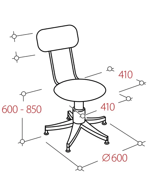 Кресло _табурет кассира UN_Solo gtsN3 ring base высокая база/кз чер v4