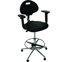 Стул лаб. Pro industrial с подл. полиур. черный, хром (S30299091300)
