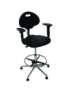 Стул лаб. Pro industrial с подл. полиур. черный, хром (S30299091300)