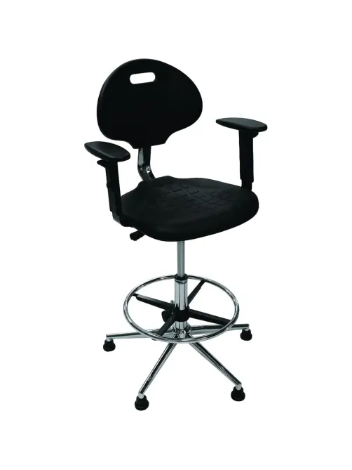 Стул лаб. Pro industrial с подл. полиур. черный, хром (S30299091300)