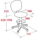 Стул лабораторный КО_EChair 231 PU (РС 97/12) к/з черный, газлифт