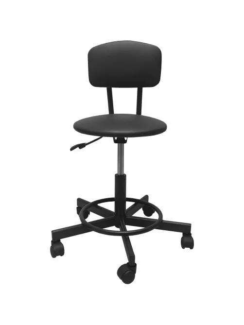 Стул лабораторный КО_EChair 231 PU (РС 97/12) к/з черный, газлифт