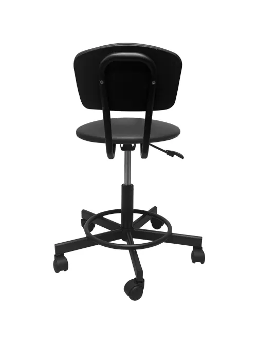 Стул лабораторный КО_EChair 231 PU (РС 97/12) к/з черный, газлифт