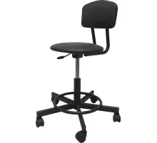 Стул лабораторный КО_EChair 231 PU (РС 97/12) к/з черный, газлифт