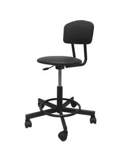 Стул лабораторный КО_EChair 231 PU (РС 97/12) к/з черный, газлифт