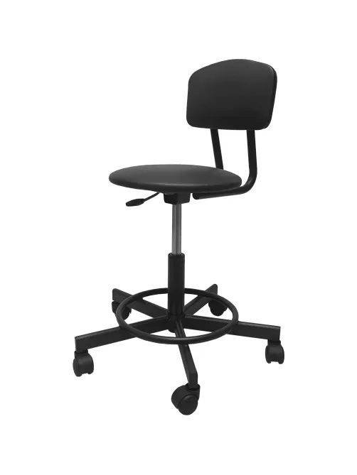 Стул лабораторный КО_EChair 231 PU (РС 97/12) к/з черный, газлифт
