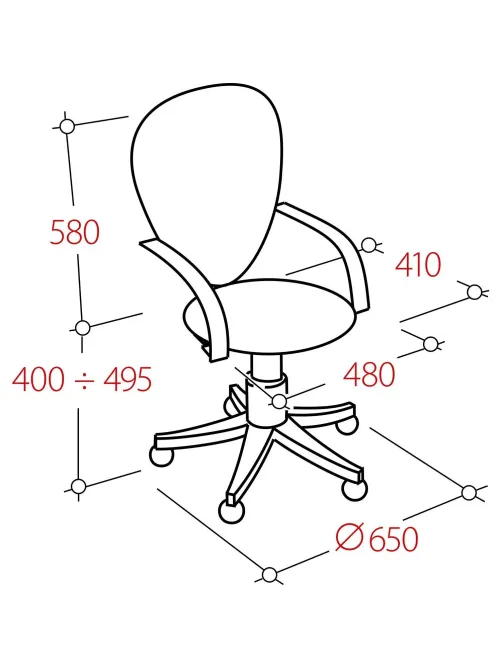 Кресло VB_EChair 224 LPU серо-голубой Light-28 металл