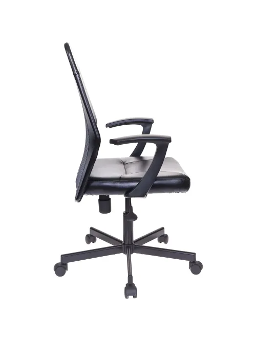 Кресло VB_EChair-225 PTW_G к/з черный, сетка серая (TW-04)