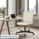 Кресло VB_EChair 303 PU слоновая кость эко.кожа крестов. металл черный