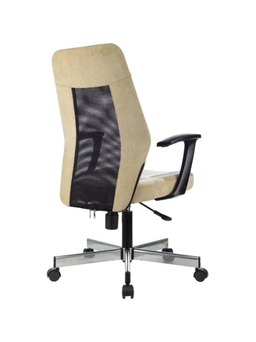 Кресло VB_EChair 225 DSL беж/черн Light-21 сетка/ткань хром