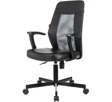 Кресло VB_EChair-225 PTW_G к/з черный, сетка серая (TW-04)