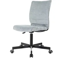 Кресло VB_EChair 303 серо-голубой Light-28 крестов. металл черный