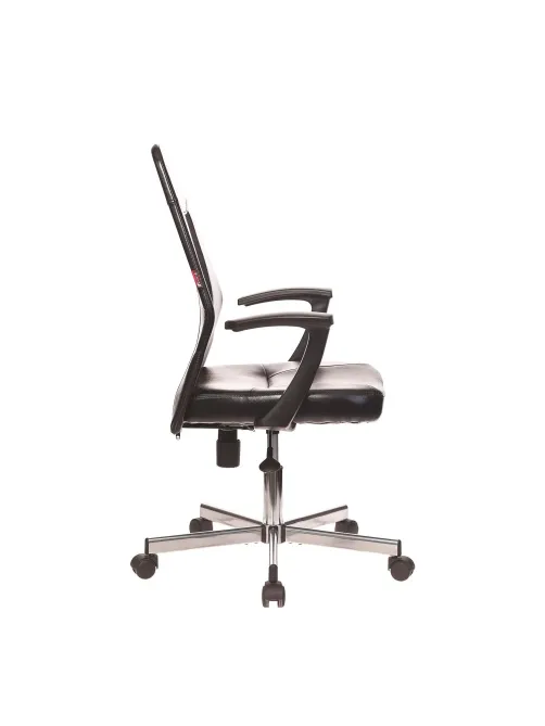 Кресло VB_EChair-225 DSL PTW к/з черный, сетка черная, хром