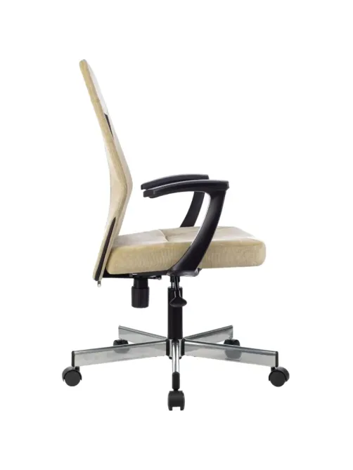 Кресло VB_EChair 225 DSL беж/черн Light-21 сетка/ткань хром