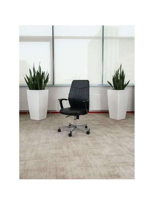 Кресло VB_EChair-224 DSL PPU к/з черный, хром