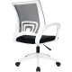 Кресло VB_Echair-396W (LT) сетка/ткань черный пластик белый