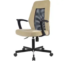 Кресло VB_EChair 225 PTW беж/черн Light-21 сетка/ткань металл