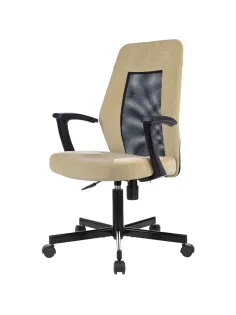 Кресло VB_EChair 225 PTW беж/черн Light-21 сетка/ткань металл