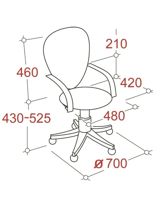 Кресло VB_Echair-330 ТC ткань черный пластик