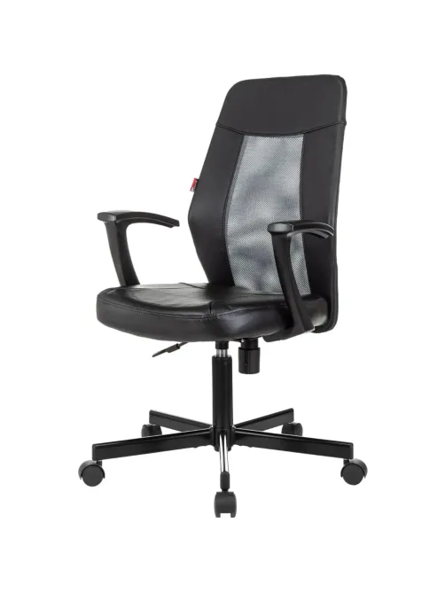 Кресло VB_EChair-225 PTW_G к/з черный, сетка серая (TW-04)