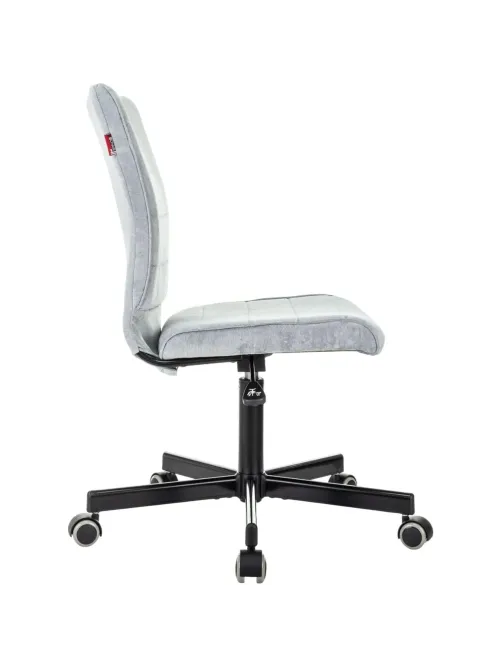 Кресло VB_EChair 303 серо-голубой Light-28 крестов. металл черный