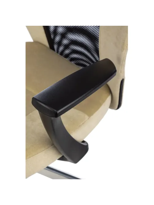 Кресло VB_EChair 225 DSL беж/черн Light-21 сетка/ткань хром