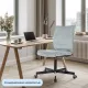 Кресло VB_EChair 303 серо-голубой Light-28 крестов. металл черный